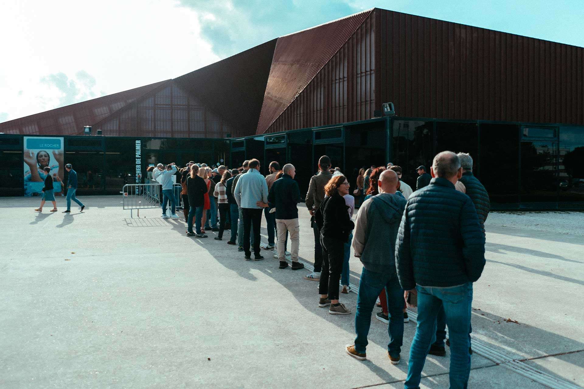 File d'attente devant le rocher de Palmer